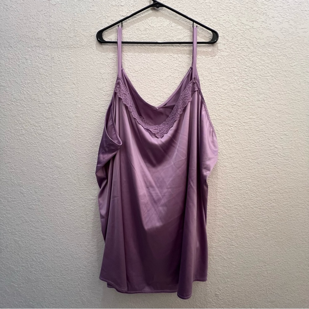 Dream Satin Lace Trim Sleeveless Sleep Cami